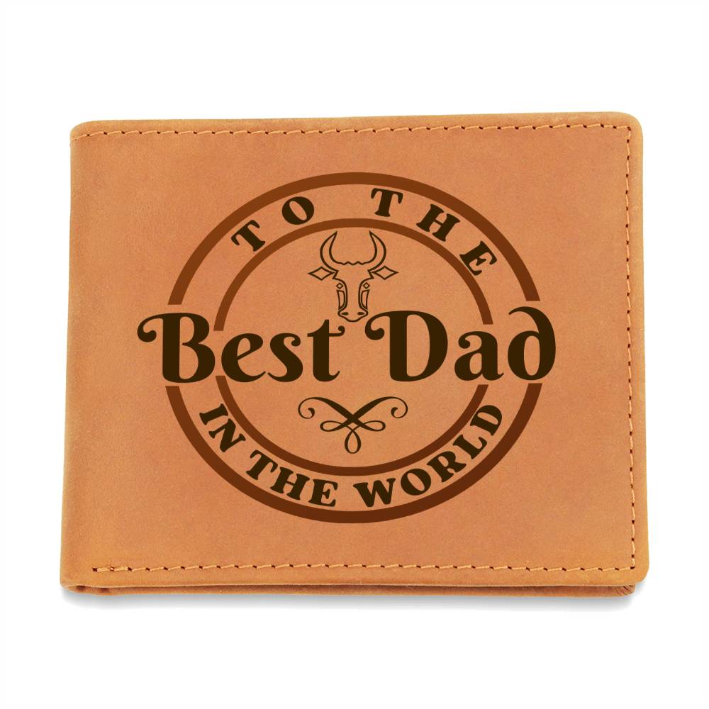 For HIM: Genuine Cowhide Leather Wallet with Graphic - Option 1