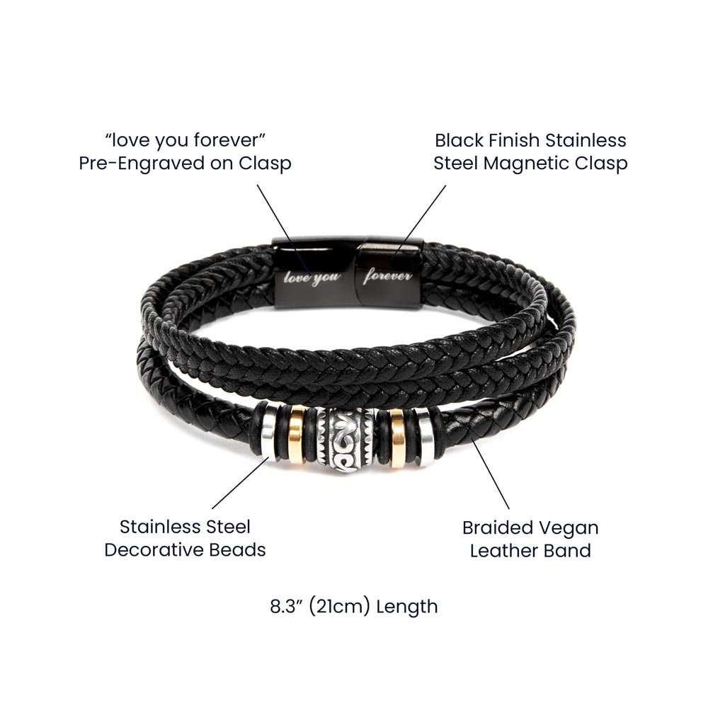 For HIM: Love You Forever Bracelet (son)