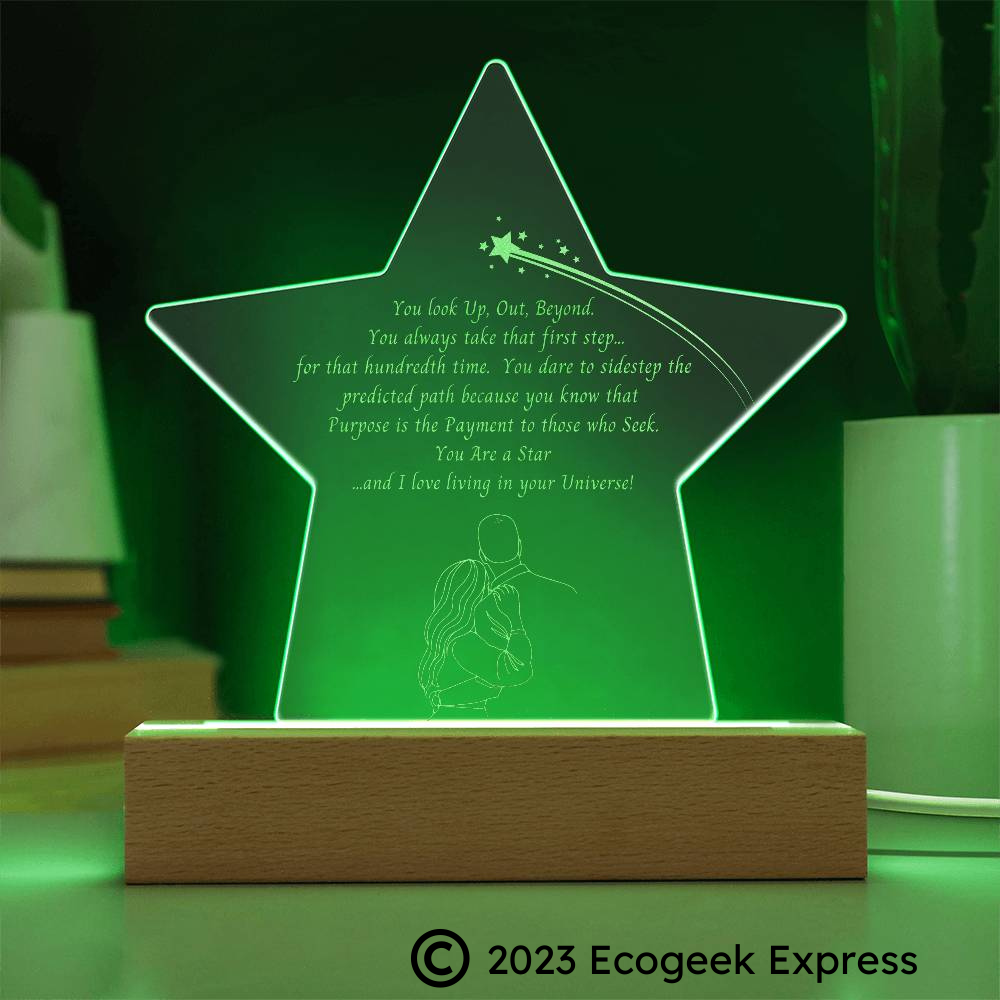 For FAMILY: Engraved Acrylic Star Plaque (Significant Other)