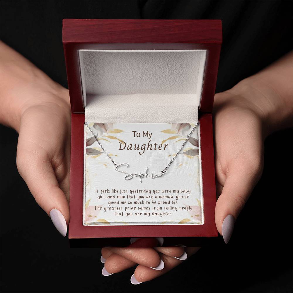 For DAUGHTER: Signature Style Name Necklace  HURRY, WHILE SUPPLIES LAST!