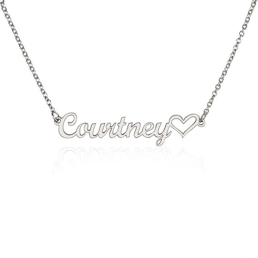 For HER: CUSTOM Name Necklace with Heart