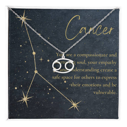 For The STYLEFLUENCER: Zodiac Symbol Necklace (Cancer)