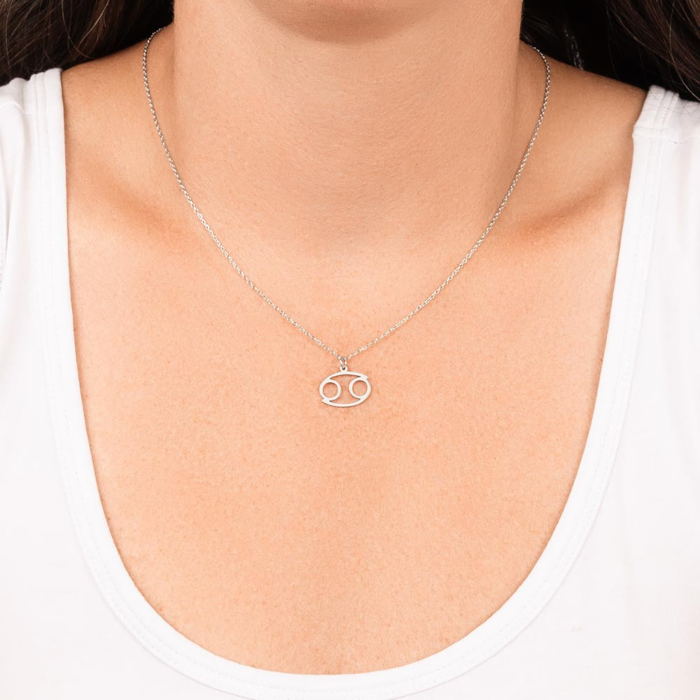 For The STYLEFLUENCER: Zodiac Symbol Necklace (Cancer)