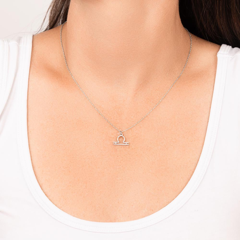 For The STYLEFLUENCER: Zodiac Symbol Necklace (Libra)