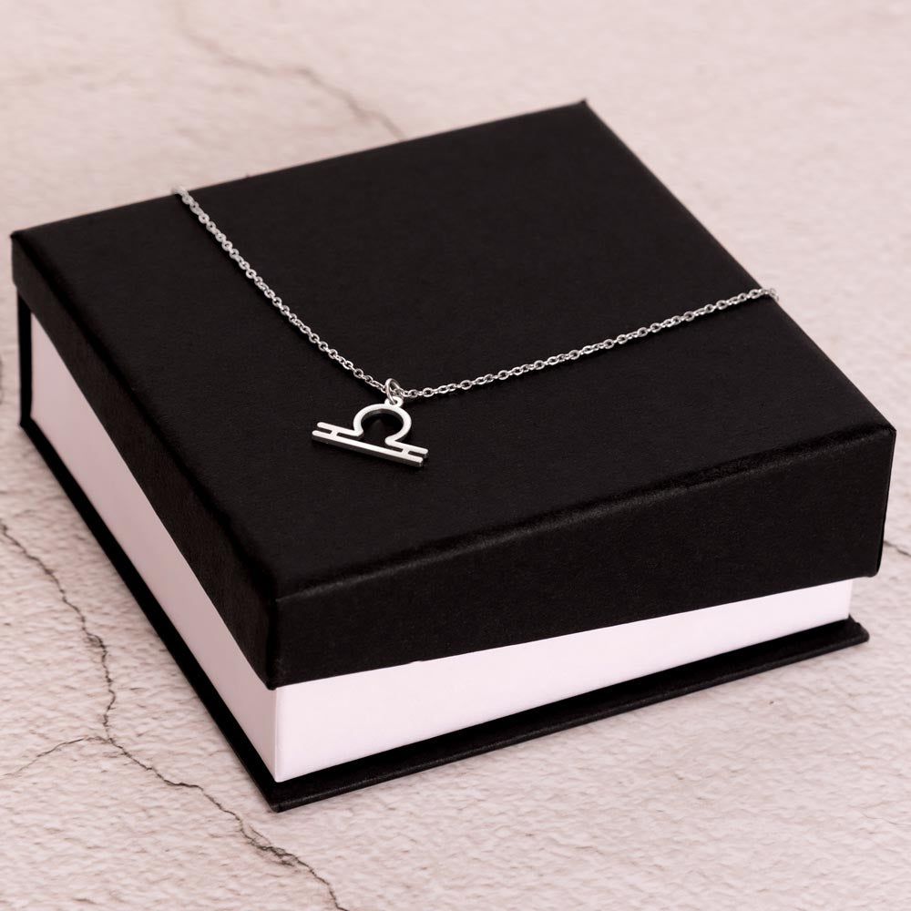 For The STYLEFLUENCER: Zodiac Symbol Necklace (Libra)