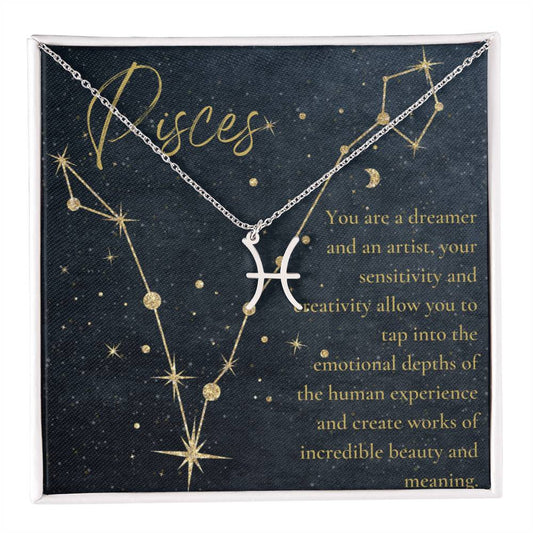 For The STYLEFLUENCER: Zodiac Symbol Necklace (Pisces)