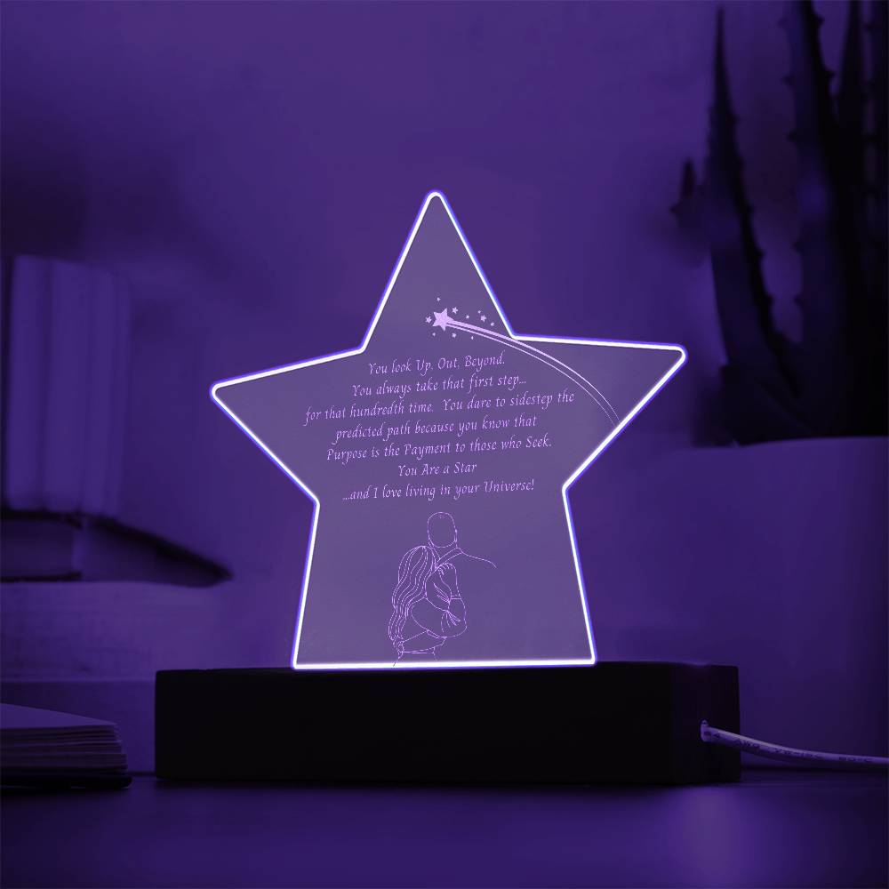 For FAMILY: Engraved Acrylic Star Plaque (Significant Other)