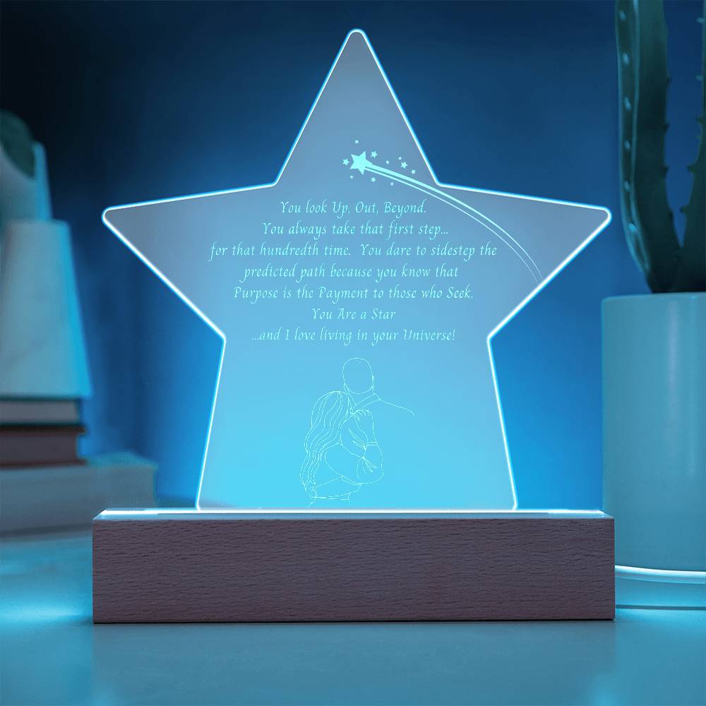 For FAMILY: Engraved Acrylic Star Plaque (Significant Other)