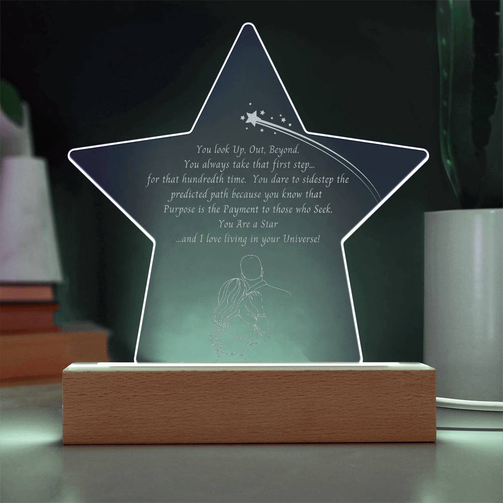 For FAMILY: Engraved Acrylic Star Plaque (Significant Other)