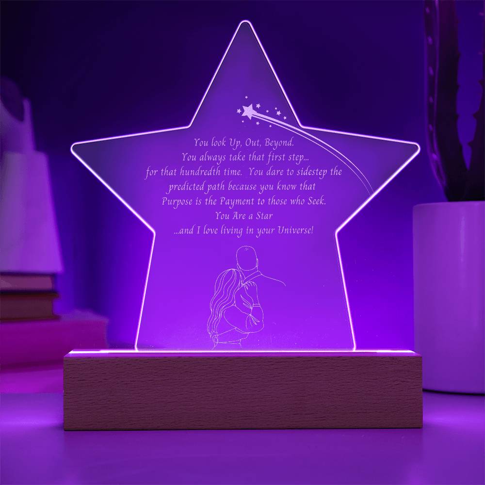 For FAMILY: Engraved Acrylic Star Plaque (Significant Other)