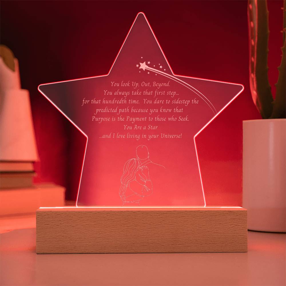 For FAMILY: Engraved Acrylic Star Plaque (Significant Other)