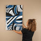 For FAMILY: Gallery  Wrapped  Canvas  "Zebra Blue"