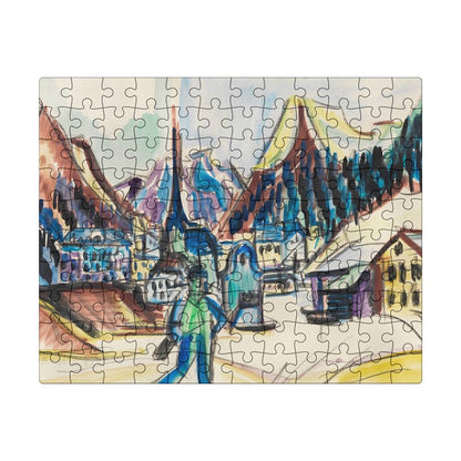 For FAMILY: 120pcs Puzzle "Landscape near Davos in Winter"